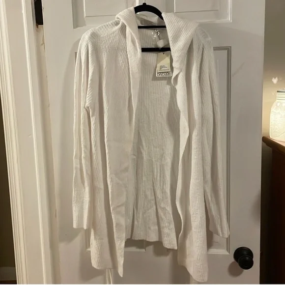 Barefoot Dreams CozyChic Lite Ribbed Hooded Cardigan Duster Sweater - Picture 3 of 8